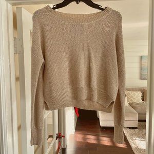 Gold Metallic Sweater.  Size SM  New w Tags Festive for Holiday
